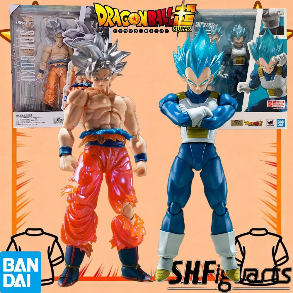 

100% подлинная в наличии Bandai S.H.Figuarts Dragon Ball Son Goku и Vegeta, коллекция экшн-фигурок, модель игрушки