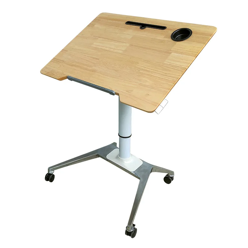 Solid wood children's table Movable lifting table Standing desk Modern simple study desk