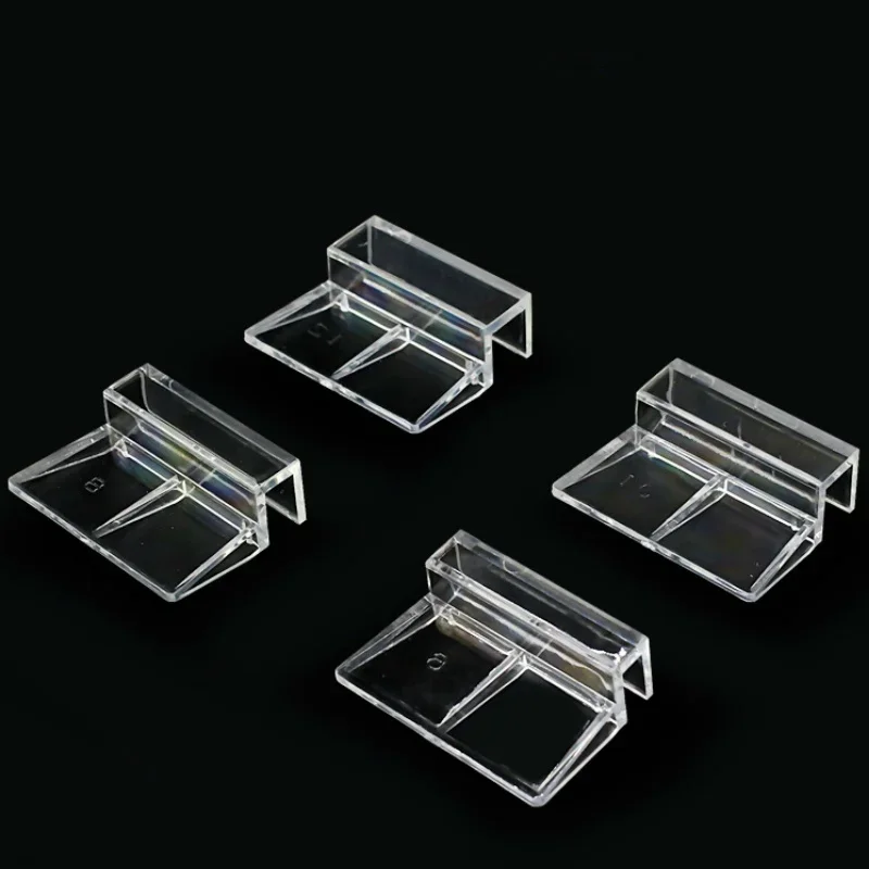 4pcs/lot Acrylic Fish Tank Lid Cover Support Holder Bracket Clip Aquarium Top Cover Bracket Aquarium Cap Support Rack