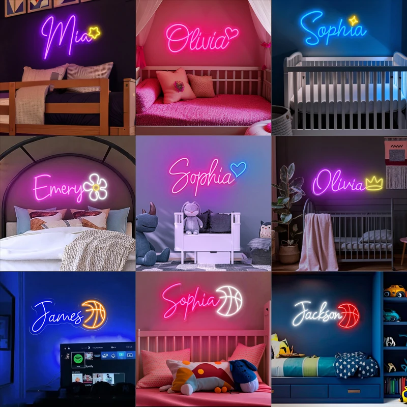 Custom Neon Sign Gepersonaliseerde LED Neon Verlichting Custom Led Licht Naam Decor Bruiloft Teken Slaapkamer Thuis Bar Muur Neon Dropshipping