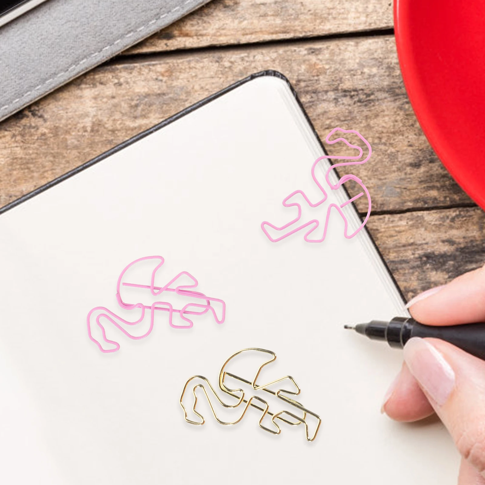 

15Pcs Small Creative Metal Paper Clips Office Paper Clip Decorative Document Clips Practical for File Papers