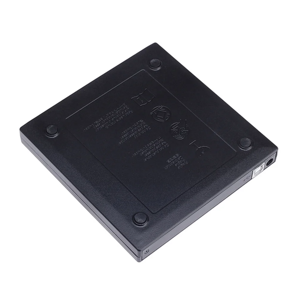 

External USB 2.0 Dvd Cd Burner Rewriter Drive Black for Laptop Desktop Portable Lightweight Cd Burner Dvd Rewriter
