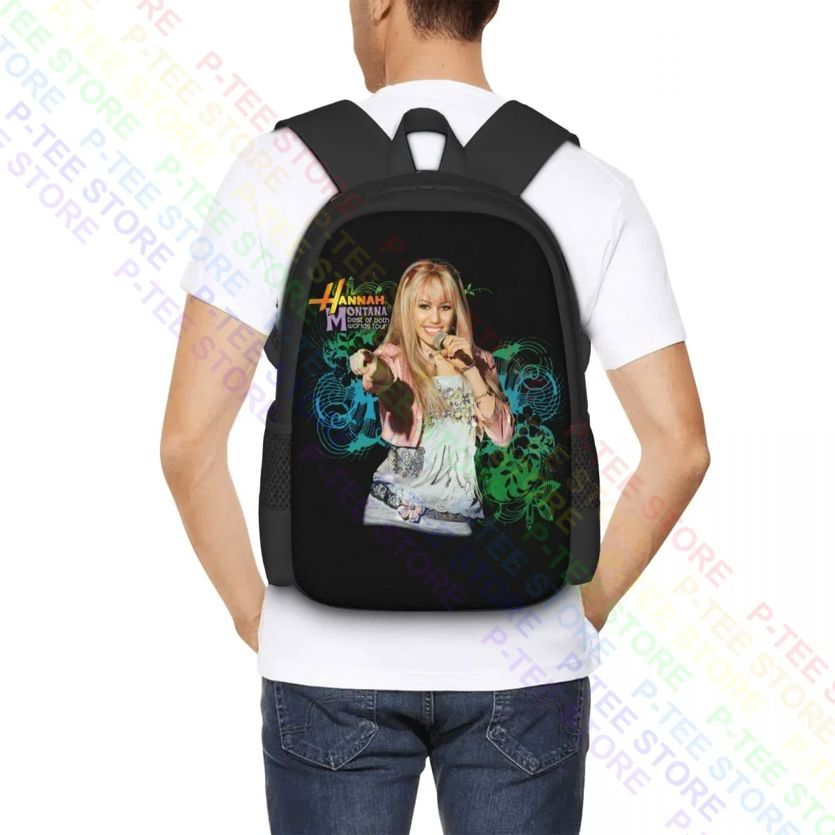 Hannah Montana Best Of Both Worlds TourBackpack Large Capacity Gym Shopping Bag