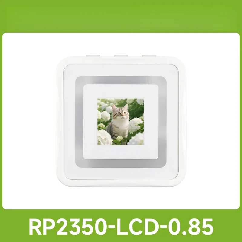 RP2350 0.85inch LCD Display Development Board, 128×128 65K Color, IPS Display Panel, Dual-core & Dual-architecture
