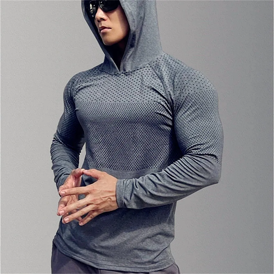 Men's Fitness Running Sports Hoodies Gym Joggers Hooded 2023 New Outdoor Sport Athletic Clothing Male Training Sweatshirt Tops