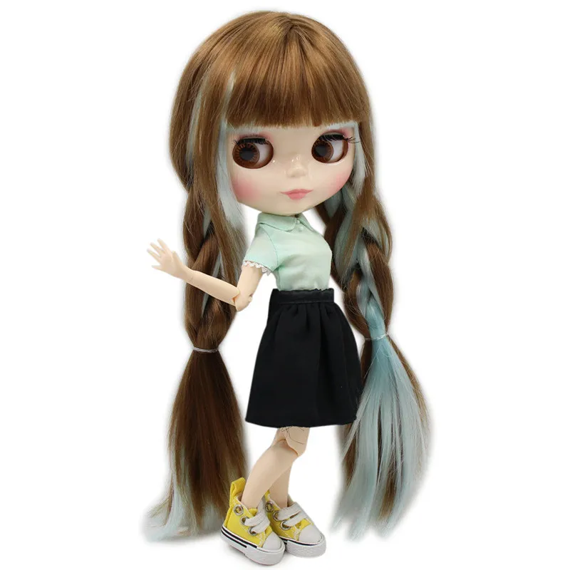 

ICY DBS Blyth Doll No.BL0623/6909 Brown mix blue hair white skin Joint body Neo 1/6 anime ob24