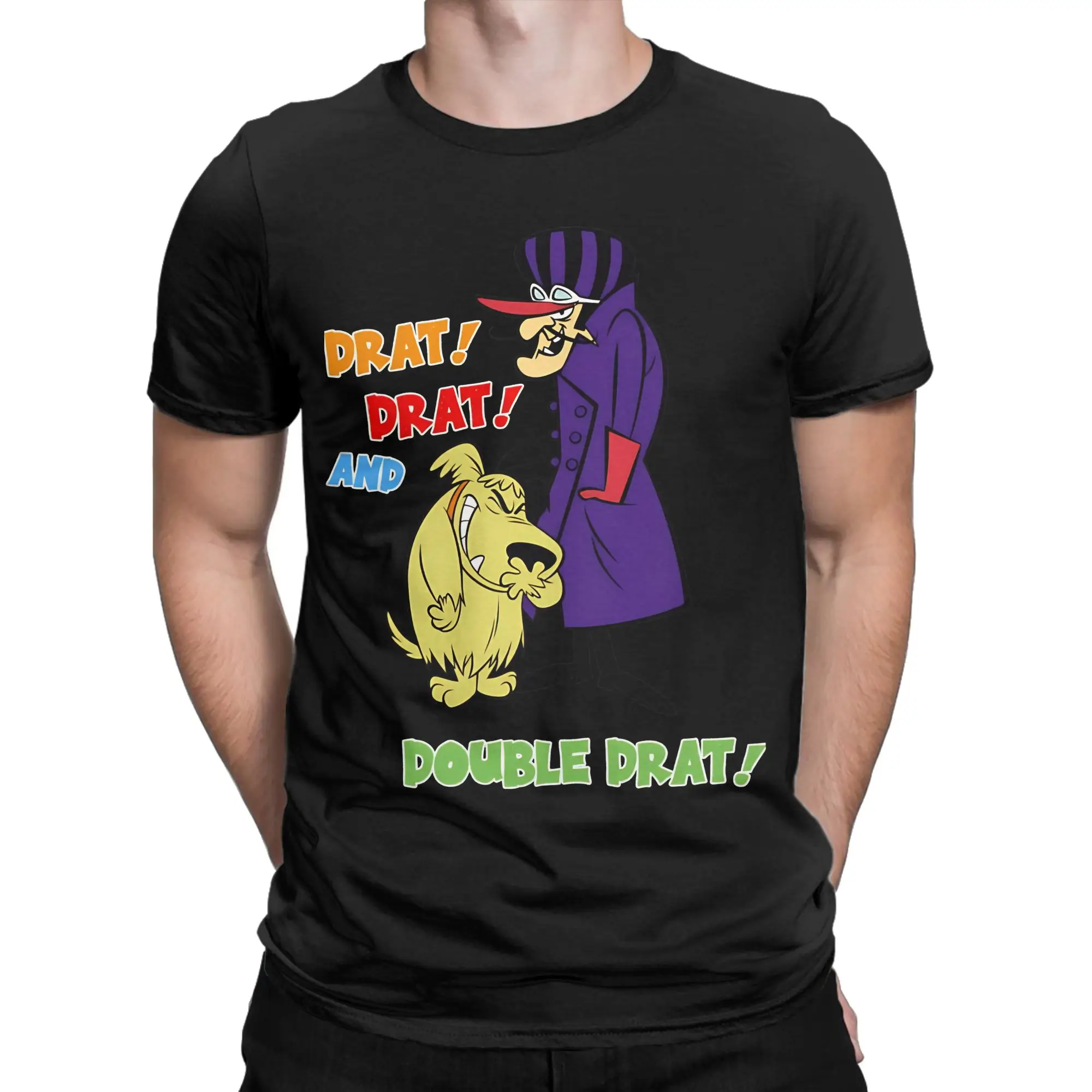 Muttley Print Trendy Graphic Started Funny 100% Cotton T-Shirt The History of Muttley Tees Tops For Men