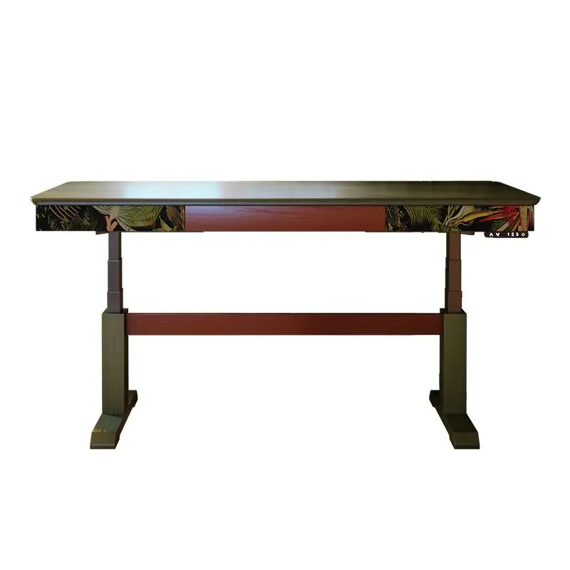 Household small apartment solid wood desk antique computer study table workbench