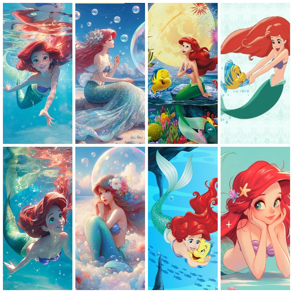 

Disney Mermaid Ariel Princess Theme Background Door Cover Baby Girl Birthday Party Decoration Baby Showers Photography Backdrops