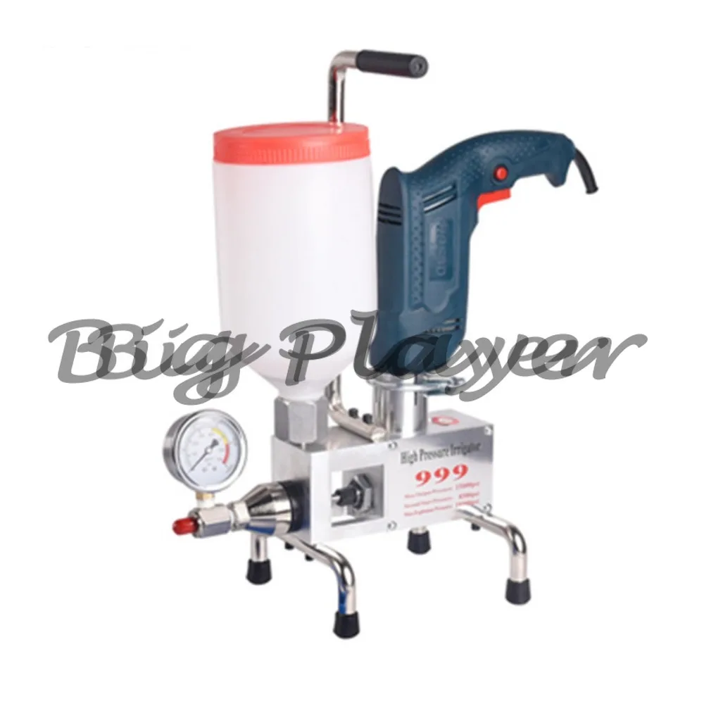 810W 910W 1300W High Power Grouting Machine Injection Pump with Steel Hose for Crack Fixing