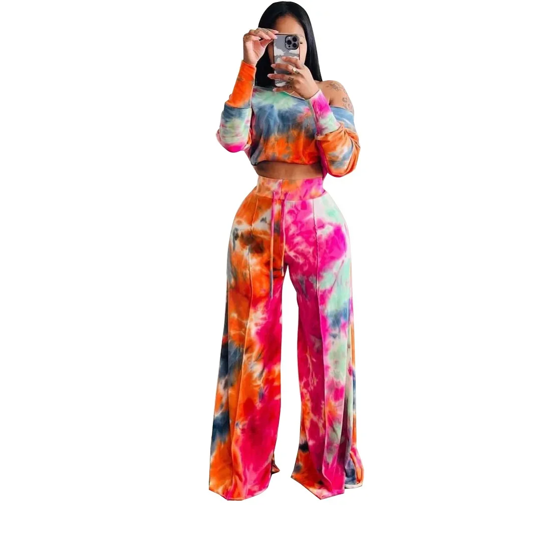 Autumn Two Piece African Clothes for Women African Long Sleeve Print Top Long Pant Matching Sets Dashiki African Clothing S-3XL