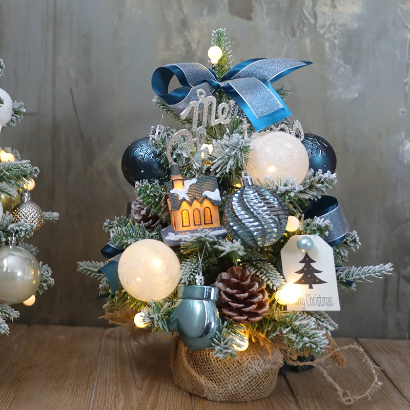 

Christmas trees household tabletop ornament shopping mall window front desk Christmas tree decoration gift arbolitos de navidad