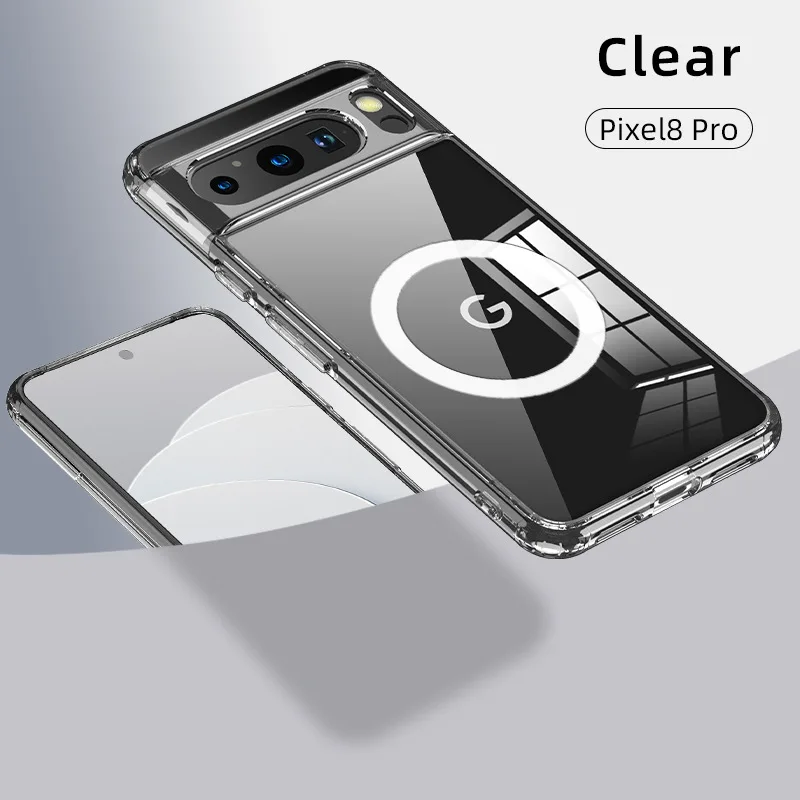 For Google Pixel 10 9 8 Pro XL 9A 8A Case Ultra Thin Frosted Transparent Magnetic Wireless Charging Anti Drop Cover Accessories