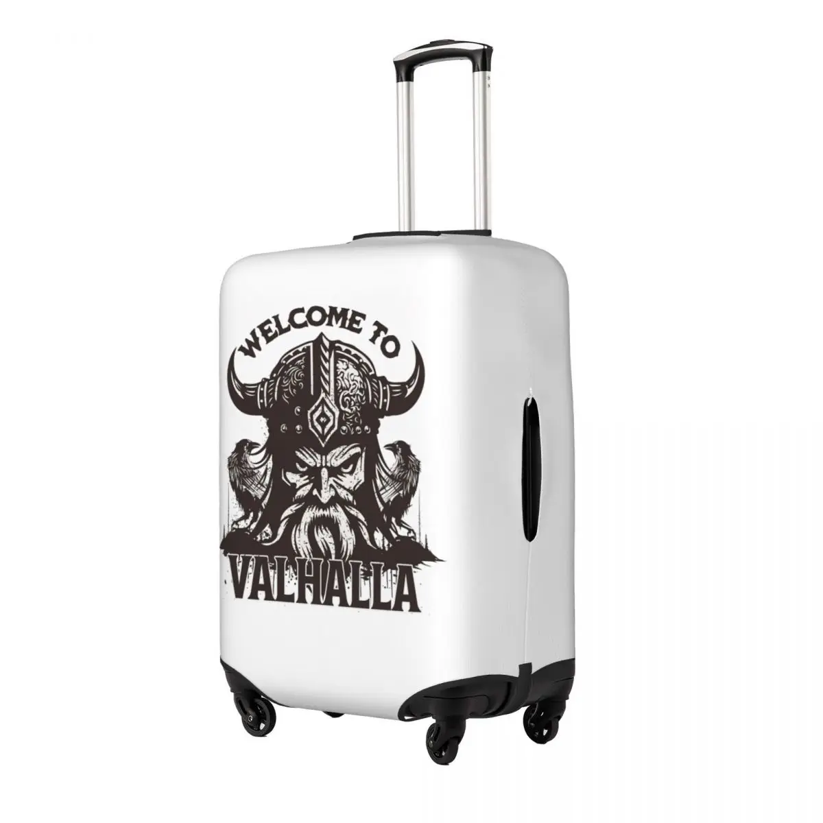 Black And White Brutal Viking Art Print Luggage Protective Dust Covers Elastic Waterproof 18-32inch Suitcase Cover