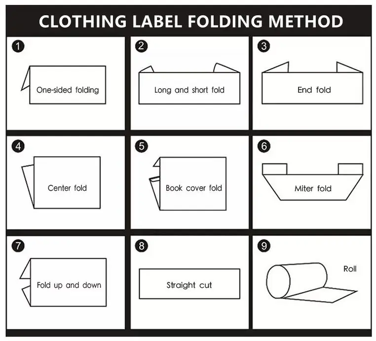 Custom Garment Cotton Labels Washable Polyester Label Customized Cotton Tags Clothing Printed Labels With LOGO