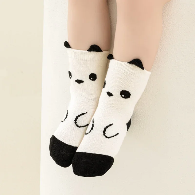 0-5Years Infant Toddler First Walker Socks Boys Girls Cartoon Animal Baby Non-slip Floor Sock Spring Autumn Soft Cotton Sock