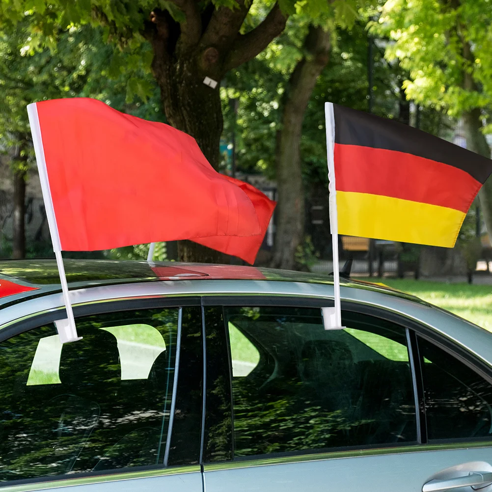 

12 Pcs Vehicle Car Window Flagpole Holder Decoration for Decorative Compact Mount