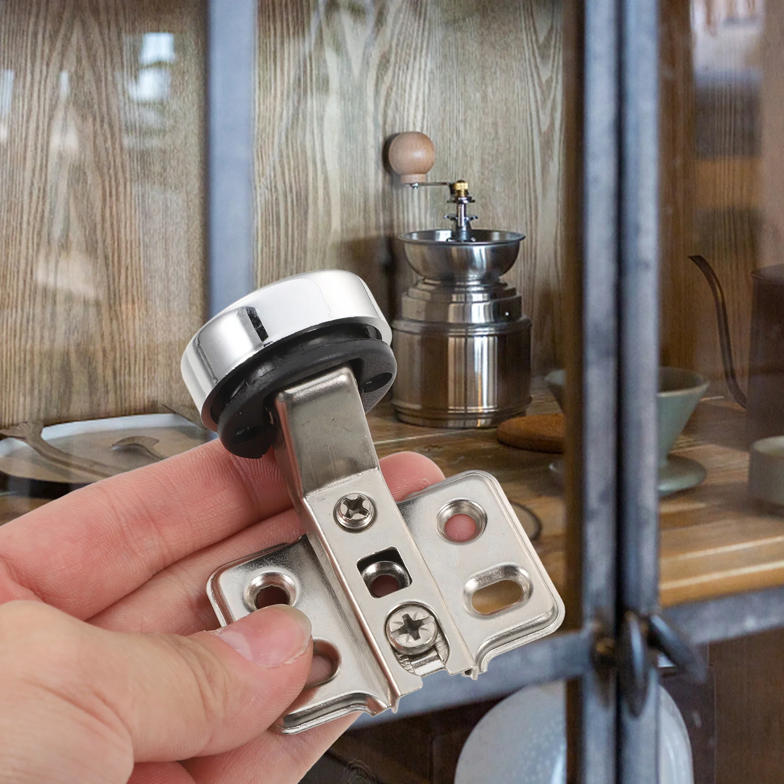 

2Pcs Cabinet Door Damper Hinges Stainless Steel Soft Close Frameless Kitchen Cabinet Hinges Quiet Hydraulic Damping Replacement