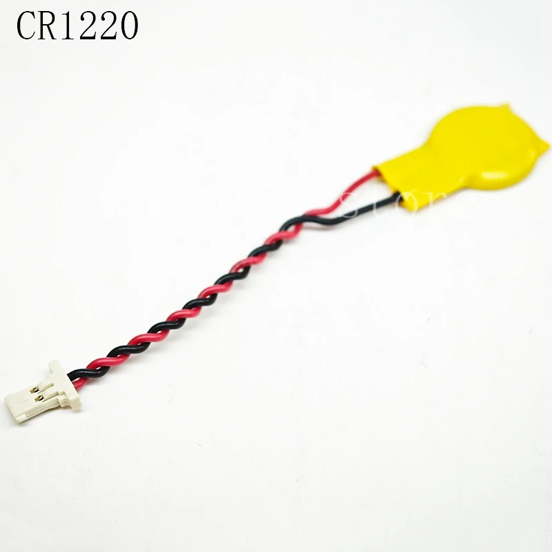 1 unids/lote CR1220 batería de botón con cable 3V 1,0 enchufe cable de soldadura con cable BIOS baterías de botón batería de portátil