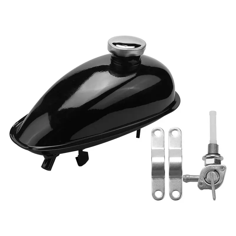 A67K-2L Motorized Bike Motorcycle Fuel Tank Fit For 49Cc 50Cc 60Cc 66Cc 80Cc Engine Motorized Bike Motorcycle Fuel Gas Tank
