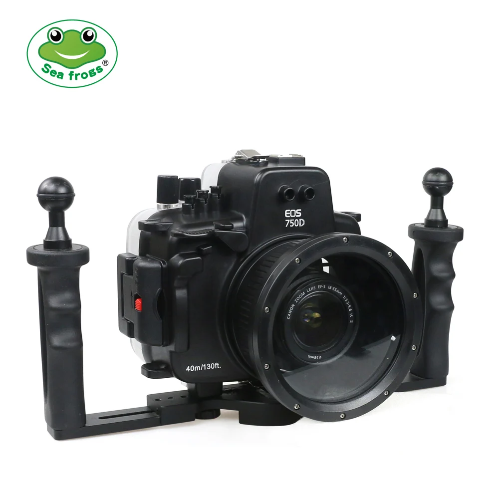 Водонепроницаемый чехол для камеры Canon EOS 750D, аксессуар для подводной фотосъемки 40 м, непроницаемый защитный чехол для дайвинга