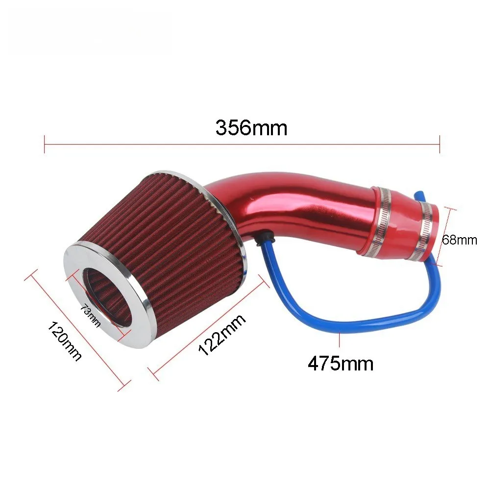 

Universal 3 Inch 76mm Cold Air Intake Kit with Aluminum Tube Mushroom Filter High Flow Car Accessories