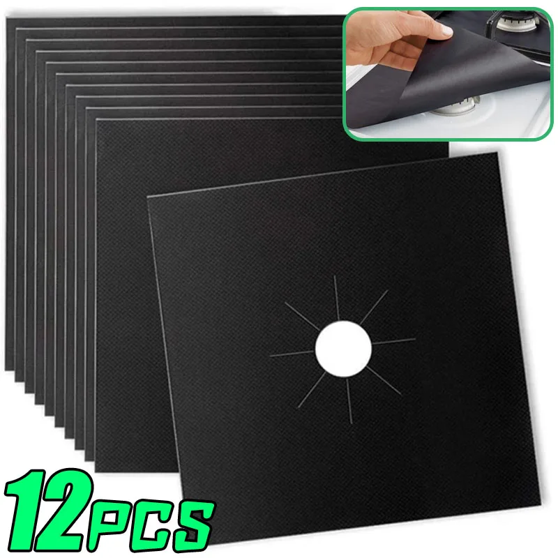 

Защитные приспособления для газовой плиты Кухонный коврик Многоразовые крышки для горелок газовой плиты Газовая защита Чистящая подкладка Крышка подкладки Плита