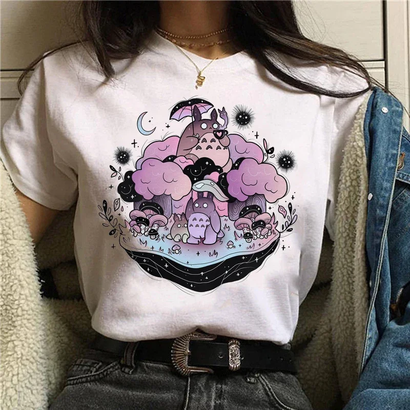 

T-shirts Women Anime Print grunge Loose Steampunk Tee Gothic Female Harajuku Summer Clothing E-Girl Kawaii y2k aesthetic top