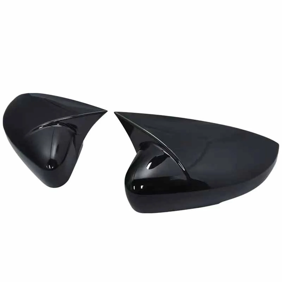 

2X Car Gloss Black Rear View Mirror Cover for 09-17 VW Polo Mk5 6R 6C Rearview Mirror Housing Modification Parts