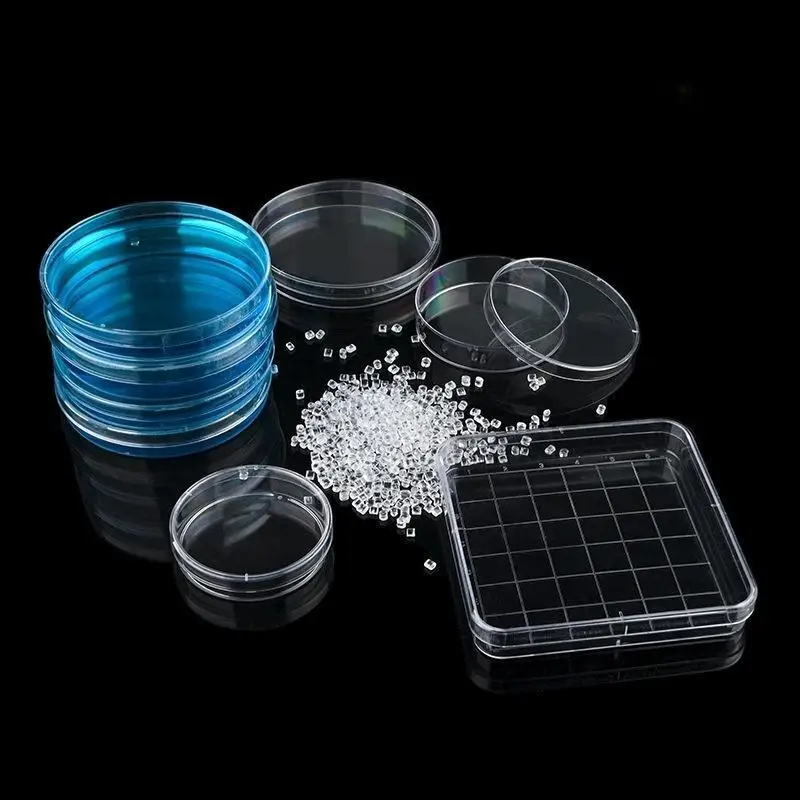 10Pcs/Lot Plastic Sterile Petri Dishes Bacteria Culture Dish for Laboratory Biological Scientific School Supplies