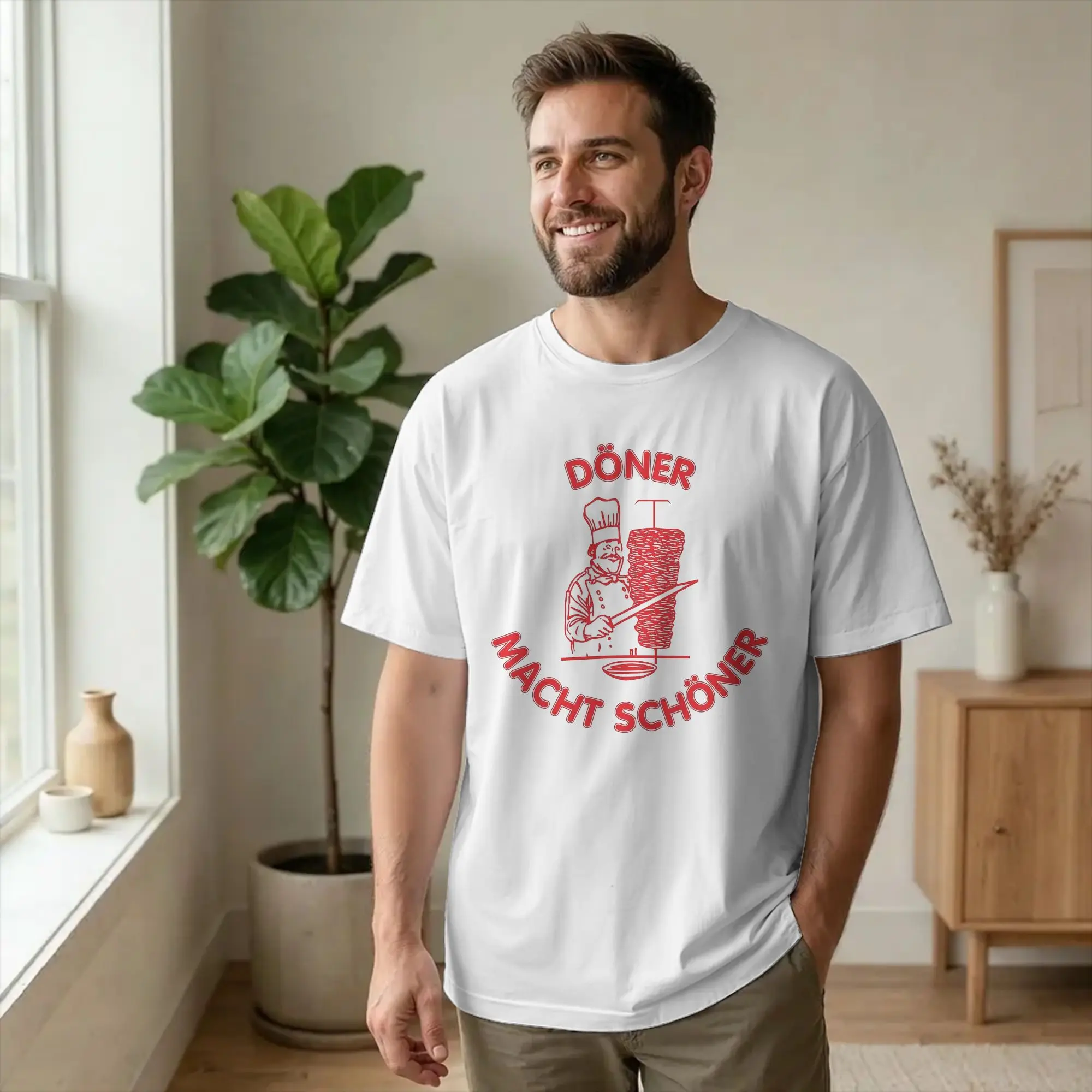 Doner Kebab Men's T Shirt fast food tasty german Creative Tees Short Sleeve Crew Neck T-Shirts Pure Cotton 4XL 5XL 6XL merch