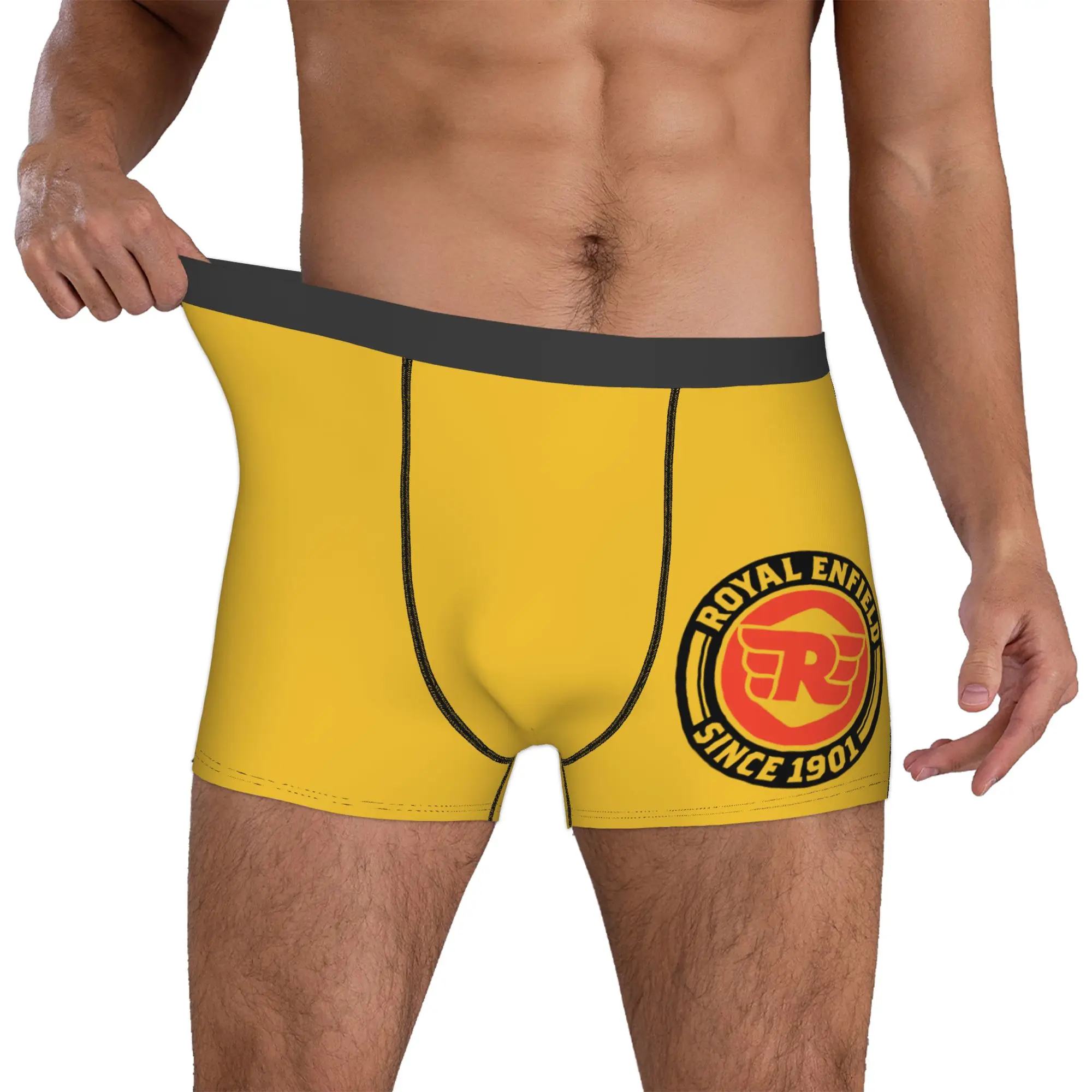 Custom Royal Enfields Bicycles Cycling  Underwear Men Stretch Motorcycle Race  Boxer Briefs Shorts Panties Soft  For Male