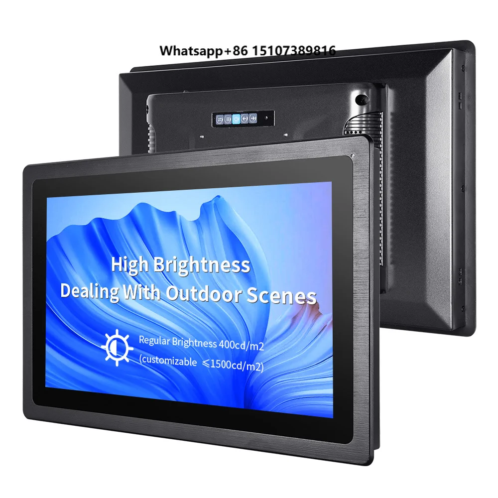 Industrial Lcd Marine Ip65 Waterproof 15//21.5/27 Inch 1000 Nits Outdoor Capacitive Touchscreen High Brightness