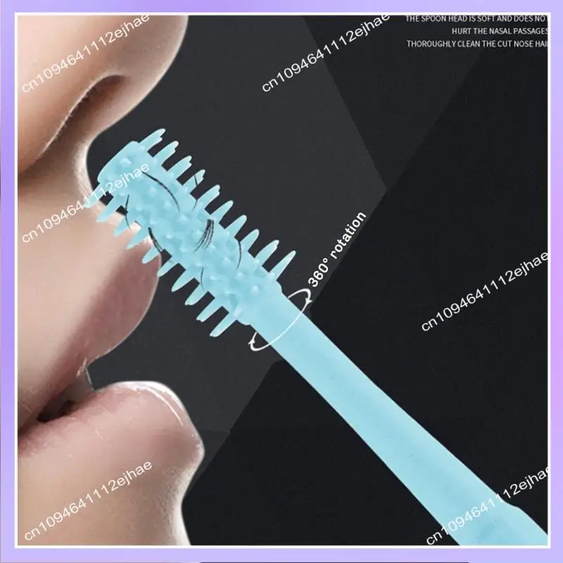 Cortador de pêlos nasais 2 em 1, faca de pêlos de nariz dupla face, manual portátil 360 °   Aparador de pêlos de nariz giratório