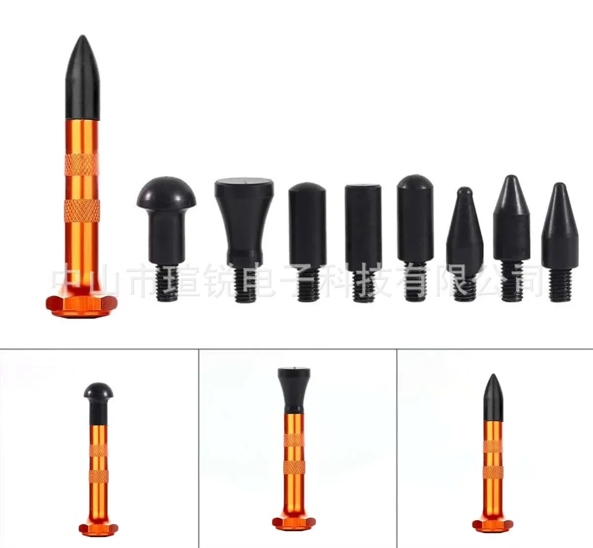 Auto Dent Repair Tool Leveling Pen Pothole Repair Replaceable Head Knockout Pen Leveling Hammer Gold Repair Pen (no hammmer))