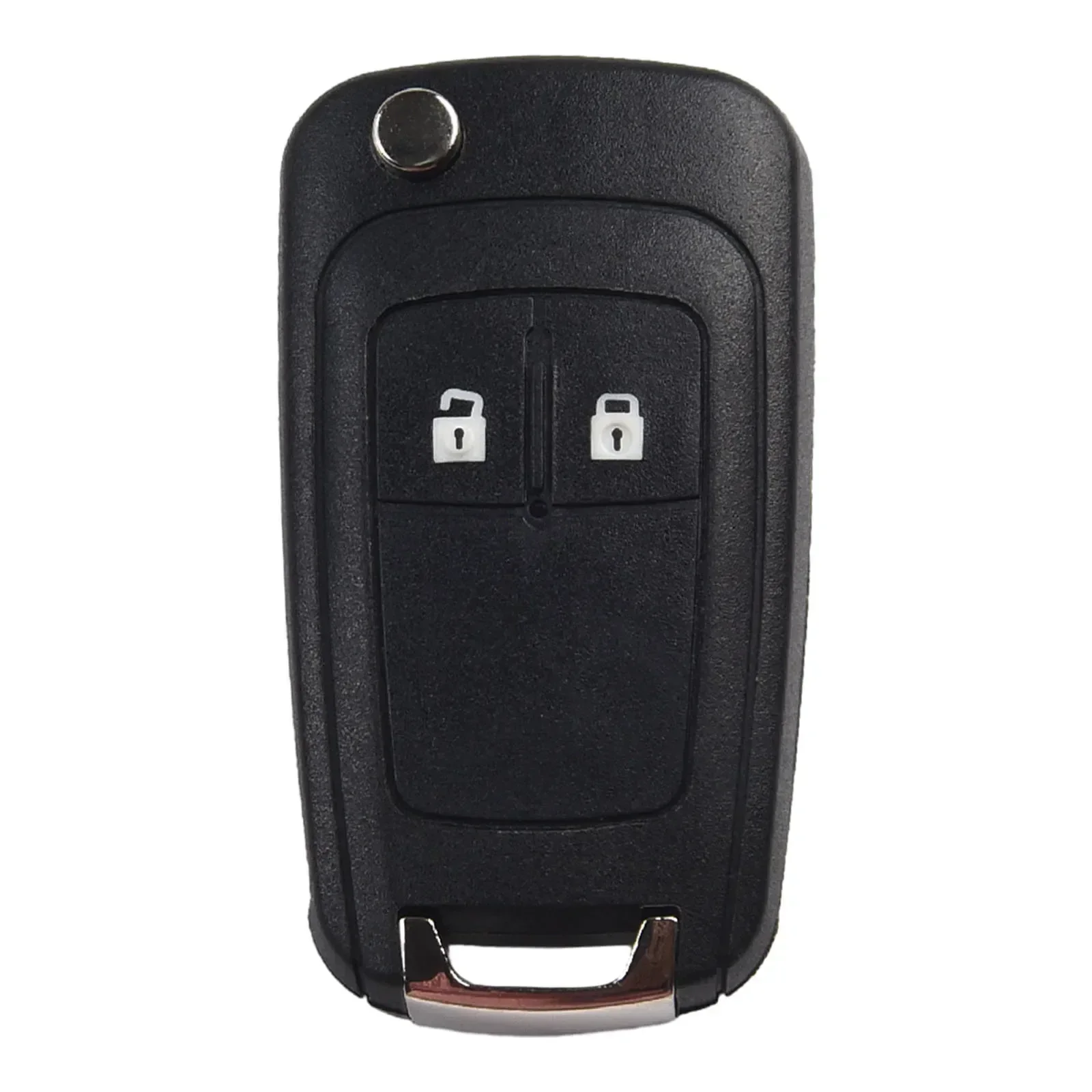 Étui de clé de voiture pliable à 2 boutons, boîtier de clé pliable, coque de clé noire sans batterie, Opel, Zafira, Mokka, Karl, Insignia