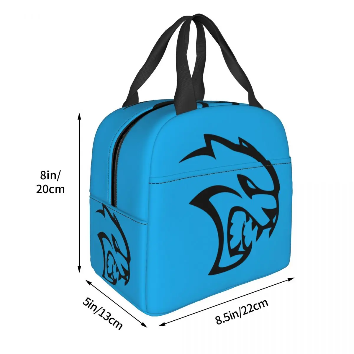 SRT Hellcat Demon Dodge Challenger Car Racing Lunch Bags Insulated Bento Box Waterproof Lunch Tote Picnic Bag Cooler Thermal Bag