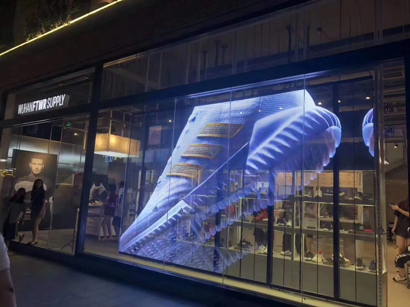 P2 زجاج نافذة الستار الإعلان الداخلي فيديو جدار عرض متجر الإعلان Led شفافة عرض لوحة الشاشة #6