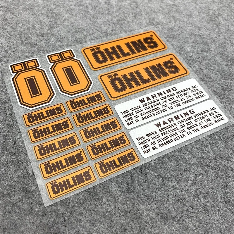 For OHLINS Racing Suspension Shock Motorcycle Accessories Decals Reflective Sticker Modification decoration Waterproof 5