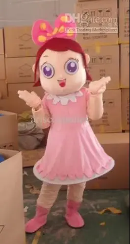 

Новое милое розовое платье для взрослых, праздничный костюм талисмана для девочек, рождественское нарядное платье, костюм талисмана на Хэллоуин, бесплатная доставка