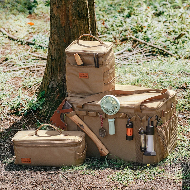 Outdoor Camping Lunch Tassen Met Schouderband Lunchtas Thermo Koeler Groot Formaat Geïsoleerde Tas Voor Gerechten Toeristische Benodigdheden