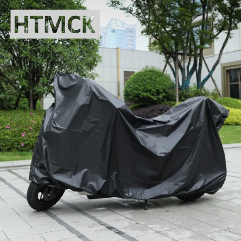 Housse universelle pour moto, anti-soleil, anti-poussière, étanche, pour vélo, scooter, protection UV, 180x120cm avec bande réfléchissante