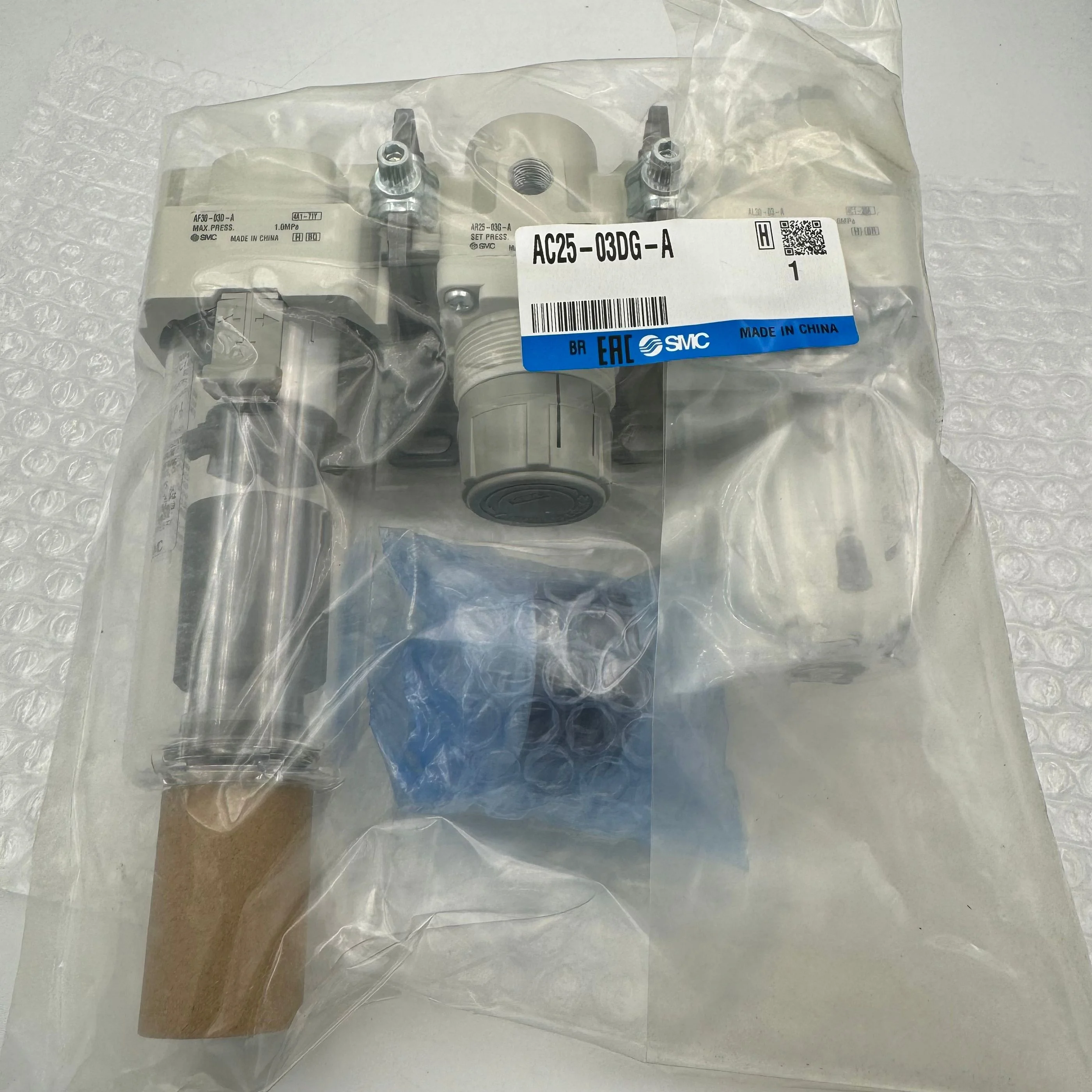 فلتر هواء SMC أصلي، صمام تخفيض الضغط، بخاخ رذاذ الزيت AC25-02G/DG-A AC25B-02DE-B عنصر ترشيح الهواء