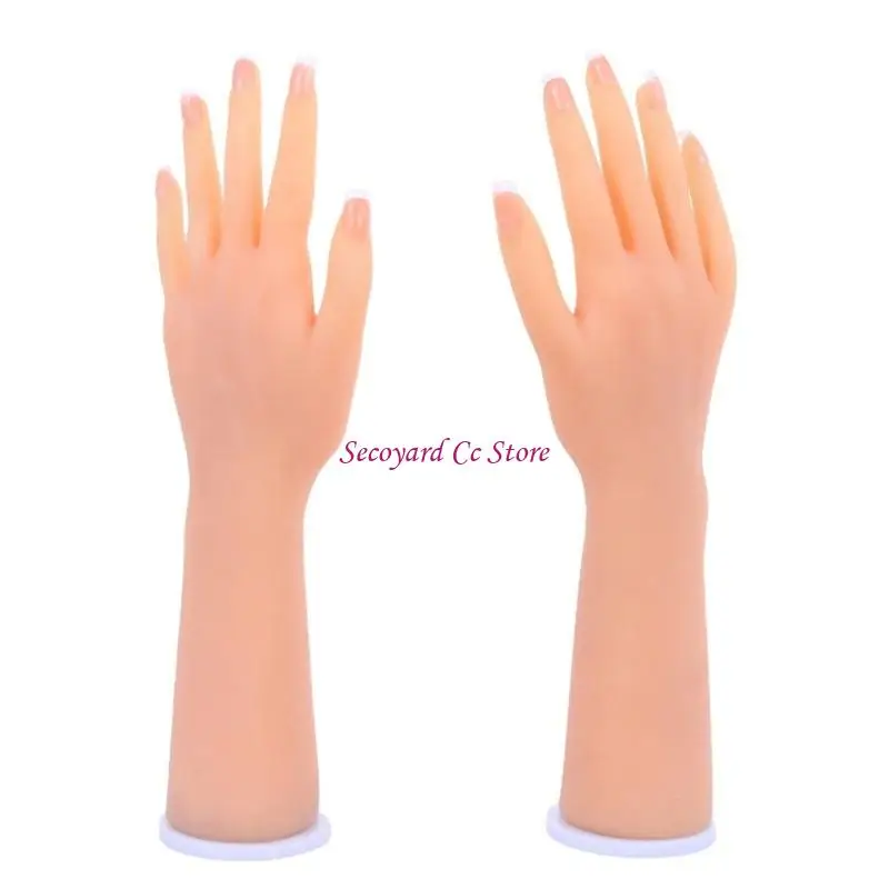 N3UC Flexible Silicone Hand Model For Nail Training Live Streaming Props