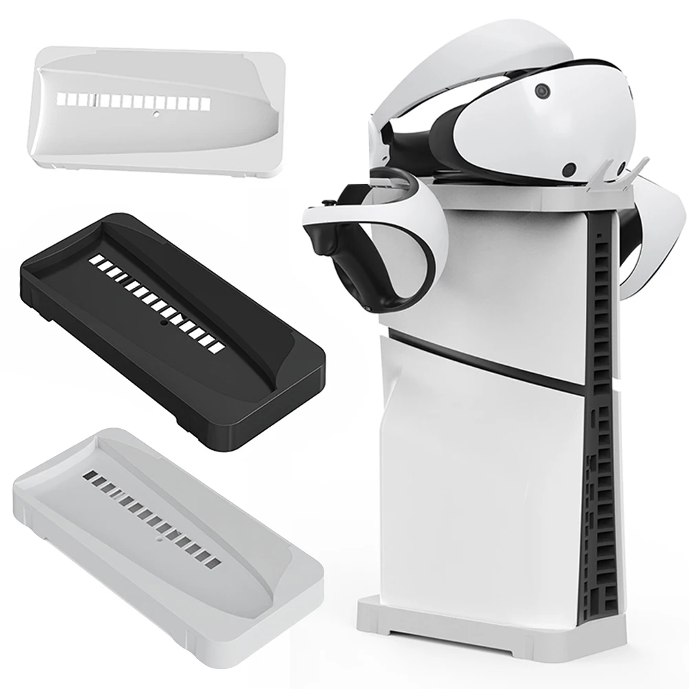 حامل حامل موفر للمساحة لـ PS5 ، وحدة تحكم رفيعة مع مناطق مخصصة ، PS VR2 وسماعات الرأس ، وإعداد ألعاب جديد ومنظم