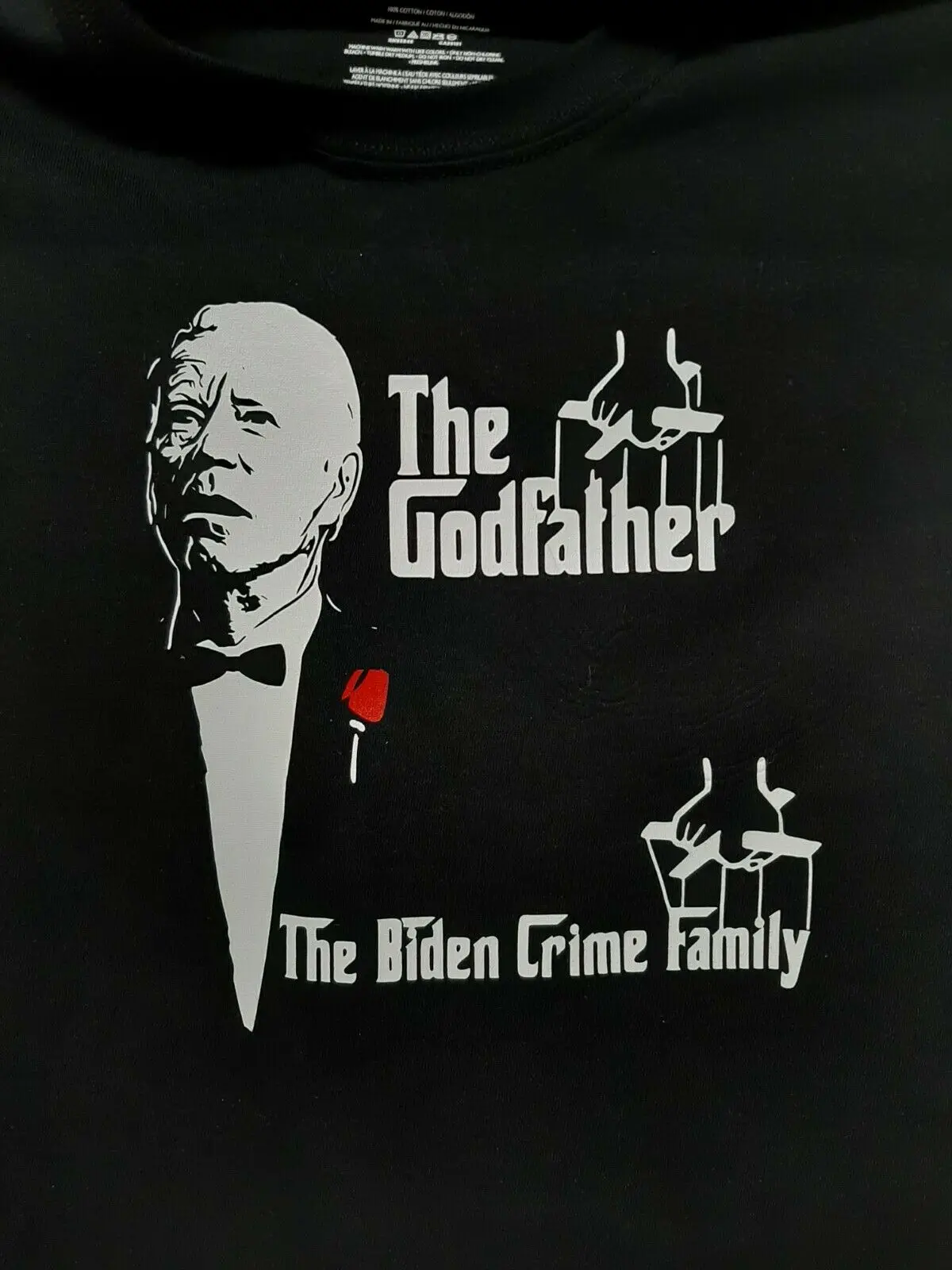 

Men New T-shirt The Godfather Biden Crime Family Pro Trump Anti-Biden Short Casual Mens Clothing