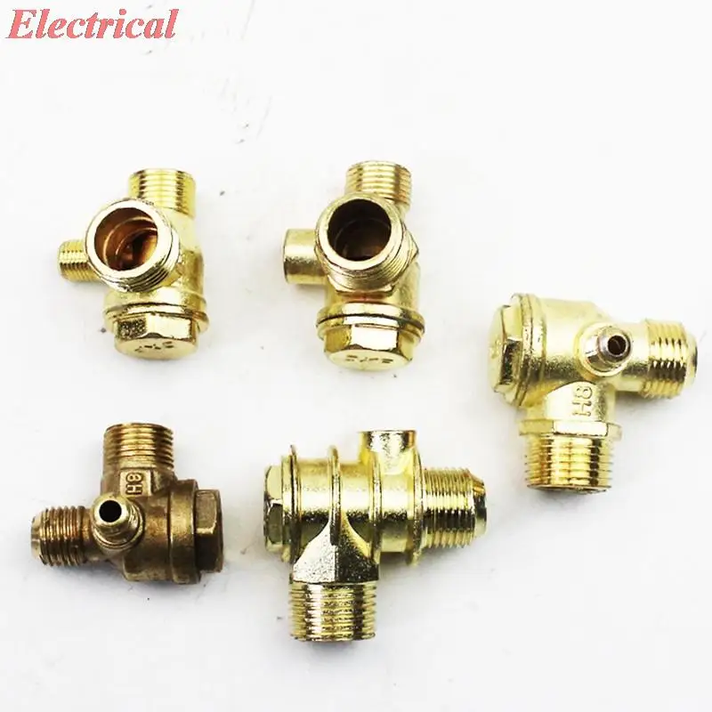 1pc Air Compressor Check Valve Gold Tone Air Oil-less Compressor Small Air Pump Non-return Flap valve Cut-off Valve