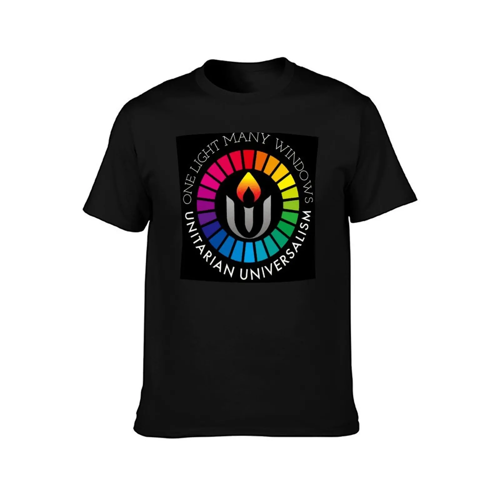 One Light Many Windows Unitarian Universalism T-Shirt Holiday Simple Tee Shirt