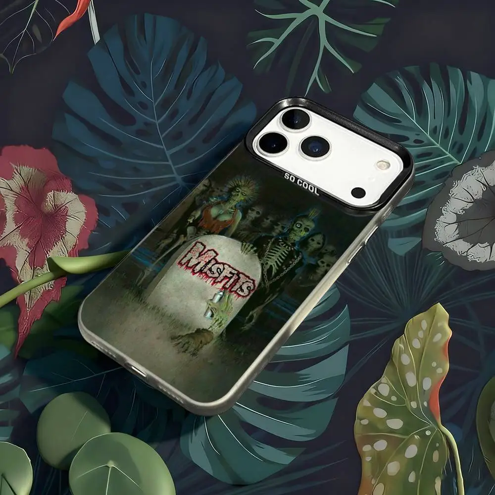 حافظة هاتف Misfits The Devils Rain لهاتف iPhone 17,16,15,14,13,12,X,8,Pro,Max,Plus,E,SE4,Air,Mini IMD أسود غير لامع #5