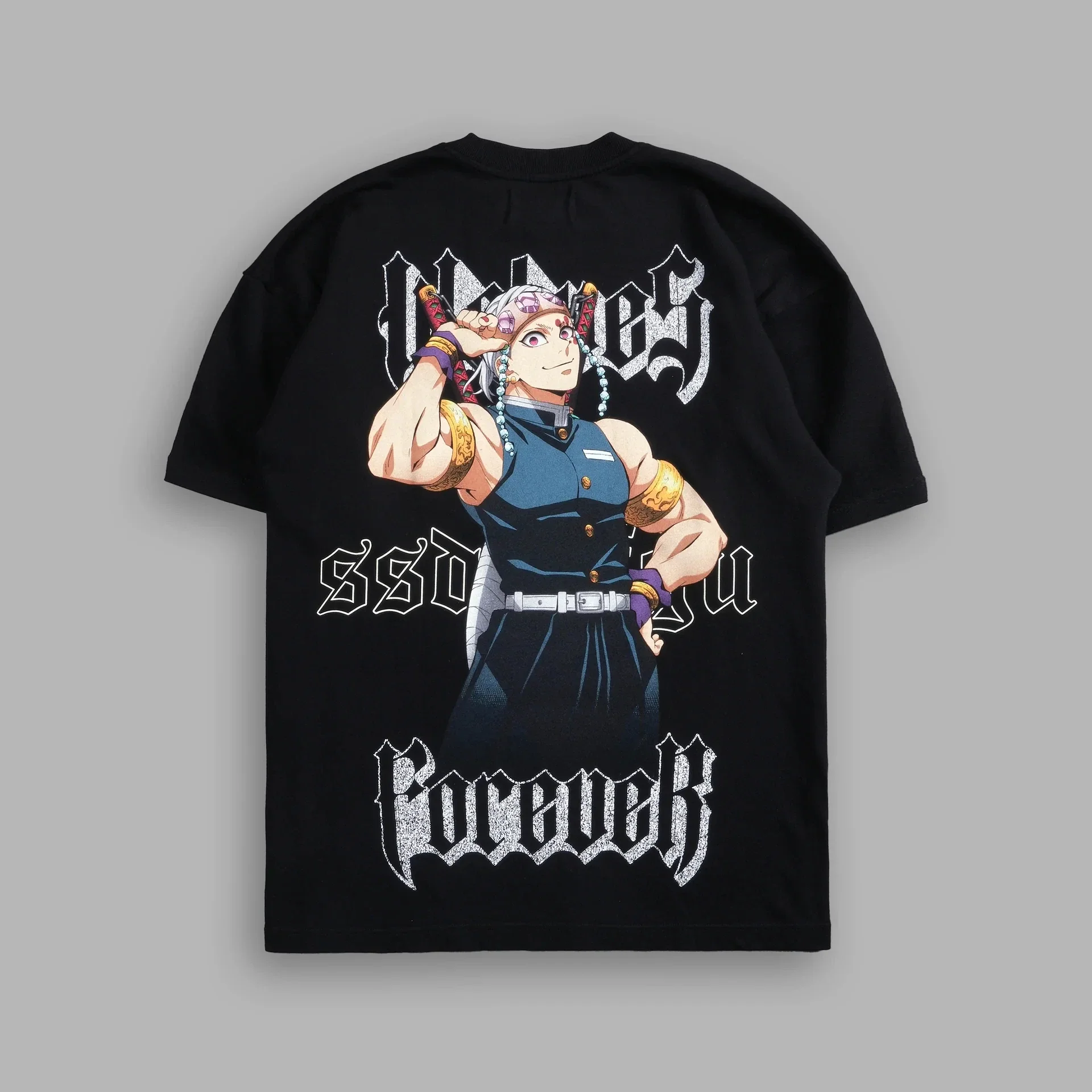 

Demon Slayer Anime Printed Men T-shirt City Fitness Training Sportswear Loose Casual Crewneck Men's T-shirts Couples Cotton Tee